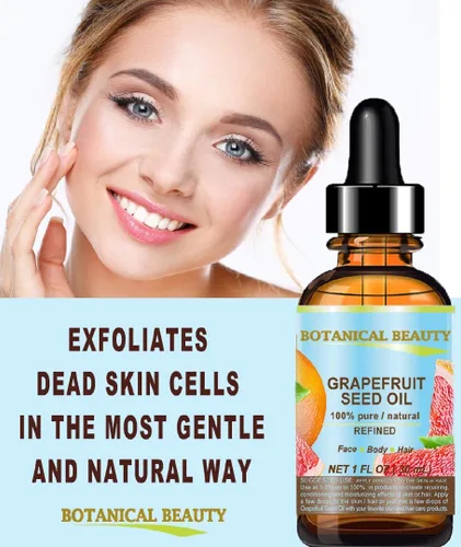 Vista 4 de Botanical Beauty Aceite de semilla de pomelo. Aceite portador 100% puro y natural sin diluir refinado prensado en frío (no aceite esencial) 4 fl oz
