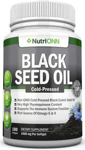 Vista 4 de NutriONN Combo de cápsulas blandas de aceite de semilla negra y extracto de hoja de olivo, apoyo inmunológico dirigido