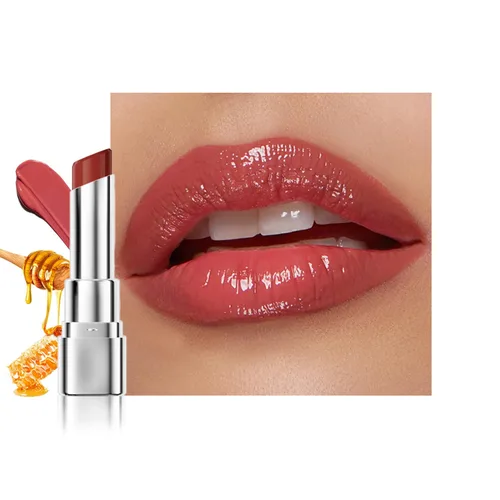 Vista 8 de Tinte labial marrón oscuro con tinte de miel, bálsamo labial, brillo labial, lápiz labial, tintes labiales hidratantes transparentes, color labial