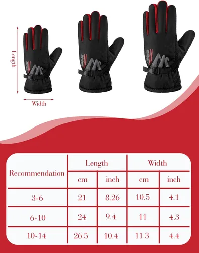 Vista 3 de 4 pares de guantes de ciclismo para niños, guantes de bicicleta de montaña, guantes de esquí para niños pequeños, guantes de pesca para deportes al