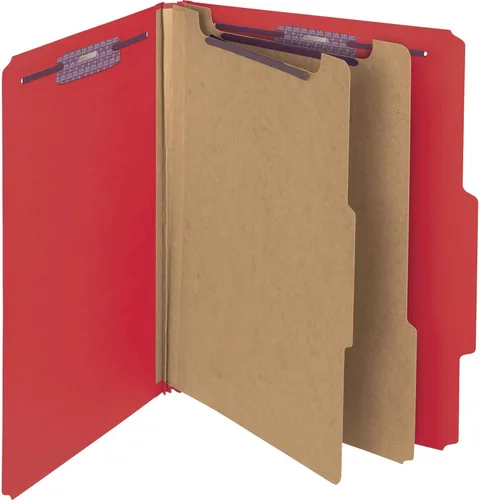 Vista 5 de Smead Carpeta de archivos de clasificación PressGuard con cierres SafeSHIELD, 2 divisores, expansión de 2 pulgadas, tamaño carta, azul, 10 por caja