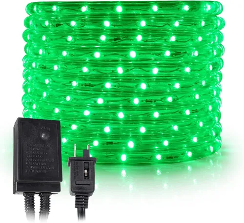 Vista 12 de 108 LED, 10 pies, luz LED de 1/2 pulgada de color blanco cálido para exteriores con controlador de 8 modos, impermeable, certificado ETL