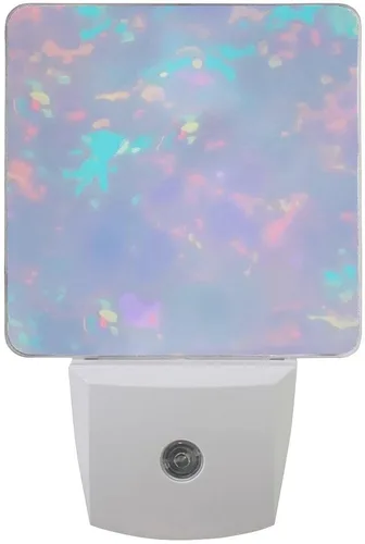 Vista 8 de Lámpara LED de luz nocturna enchufable con impresión de pavo real azul con sensor de atardecer a amanecer para dormitorio, baño, pasillo, escaleras
