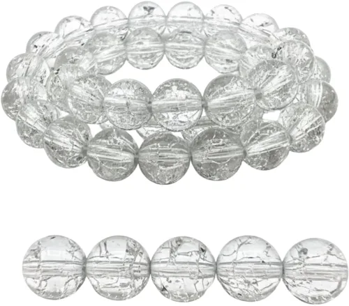 Vista 55 de DandS ltd Cuentas de cristal agrietadas para la fabricación de joyas, champán, pulseras vibrantes de bricolaje, collares, aretes, suministros