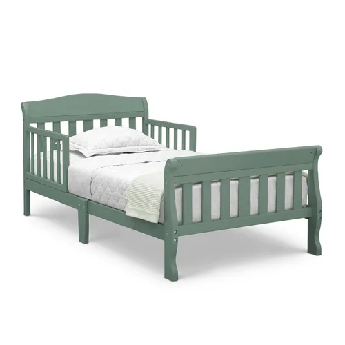 Vista 17 de Delta Children Canton - Cama para niños pequeños, albaricoque + colchón Delta Children Twinkle Galaxy de doble cara con núcleo de fibra reciclada