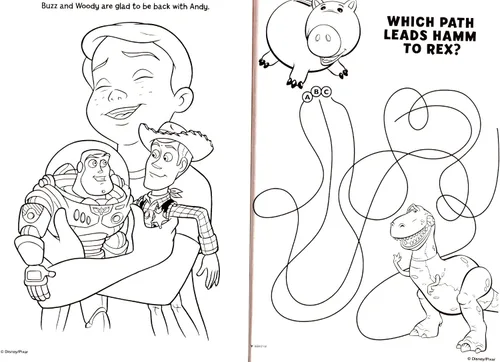 Vista 4 de Pixar Disney Toy Story - Libro gigante para colorear y actividades - 192 páginas