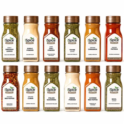 Vista 12 de iSpice Paquete de 24 Especias Gourmet - Colección Definitiva de Especias y Condimentos para Cocinar (Fusión de Cocina)