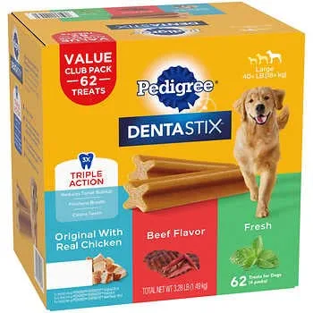 Vista 2 de Pedigree Dentastix - Paquete variado de 65 piezas, 3.5 libras