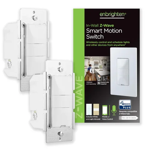 Vista 12 de Enbrighten Luz inteligente con sensor de movimiento Z-Wave para interiores, encendido/apagado, sensor de vacante/ocupación, incluye blanco