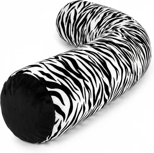 Vista 10 de Deluxe Comfort Almohada corporal de microperlas (47 x 7 pulgadas) - Mooshi Squishy Soft - Almohada prenatal de embarazo - Durmiente de lado de Negro