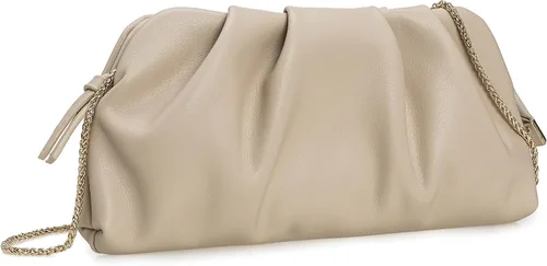 Vista 2 de CHARMING TAILOR Bolso tipo sobre elegante de cuero vegano suave con pliegues de PU para mujer Soft PU leather
