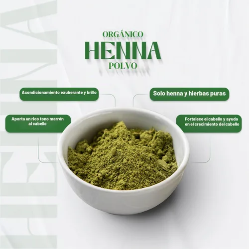 Vista 3 de BSY - Combo de polvo orgánico de henna e índigo para el cabello, color de cabello 100% natural a base de hierbas para cabello negro, polvo de henna