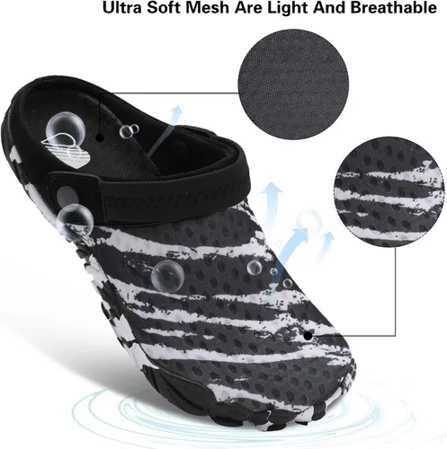 Vista 4 de Besroad Sandalias de senderismo al aire libre, zapatos de agua deportivos, zapatillas de deporte de moda, zuecos clásicos para mujeres y hombres