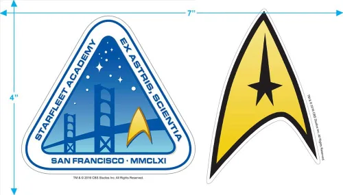 Vista 3 de Popfunk Classic Star Trek Sudadera con capucha y pegatinas