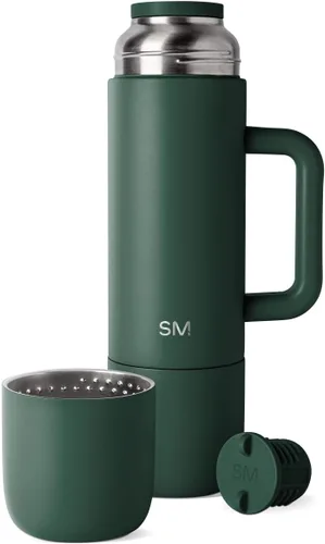 Vista 9 de Simple Modern Botella de Bebida Caliente Aislada de 36oz con 2 Tazas Termo de Café de Viaje para Bebidas Calientes Tapa de Girar y Verter