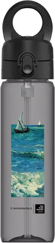 Vista 9 de RhinoShield AquaStand - Botella magnética de 27 onzas, botella de agua de Tritan con tapa con popote, botella deportiva con mango compatible