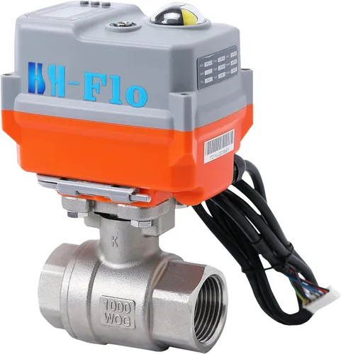 Vista 7 de 2 vías 1 "DN25 24VAC/DC 4-20mA/0-20mA Actuador proporcional de acero inoxidable 304 Válvula de bola motorizada de control de modulación integral