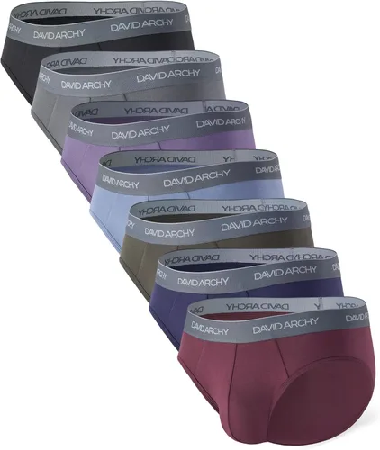 Vista 9 de DAVID ARCHY - Calzoncillos para hombre, de rayón de bambú, con soporte de absorción de humedad, tipo bolsa, suaves, paquetes de 4 o 7
