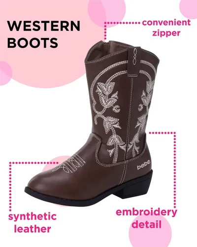 Vista 2 de bebe Botas vaqueras para niñas Botas vaqueras clásicas del oeste (niñoniña)