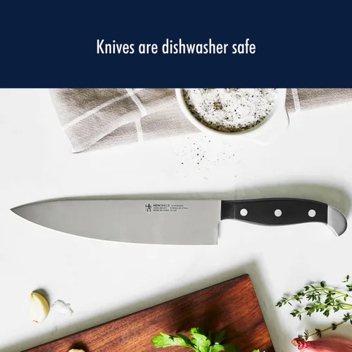 Vista 9 de HENCKELS Statement Razor-Sharp - Juego de cuchillos de chef de 2 piezas, diseño alemán informado por más de 100 años de maestría, negro/acero