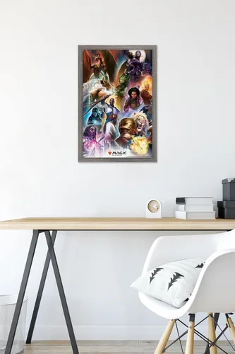 Vista 6 de Trends International Magic: The Gathering - Póster de pared de cuadrícula, 14.72 x 22.37 pulgadas, versión enmarcada de madera de granero