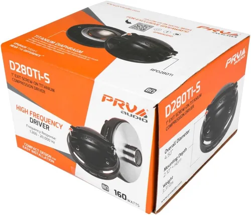 Vista 7 de PRV AUDIO D280Ti-S - Controlador de compresión de audio profesional de 1 pulgada, bocina atornillada de 1 pulgada, 160 vatios (individual)