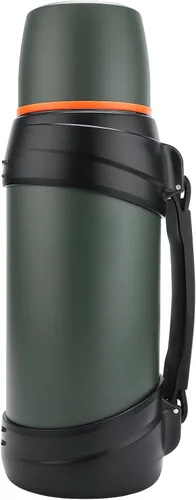Vista 17 de Termos de café grandes de 64 onzas / medio galón para viajes, jarra de agua aislada al vacío clásica con taza de plástico, botella de bebida aislada