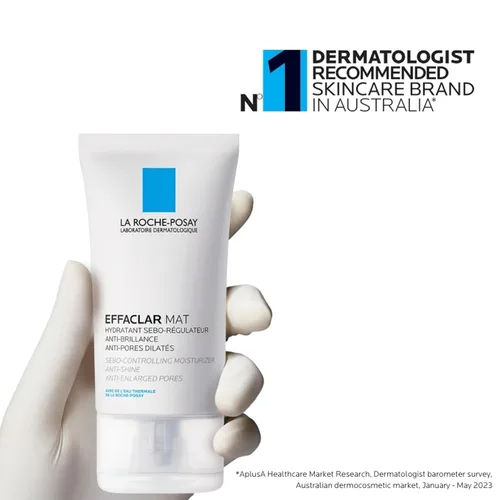 Vista 10 de La Roche-Posay Effaclar Mat, hidratante diario para pieles grasas, reduce visiblemente el aspecto de los poros, hidratante matificante sin aceite