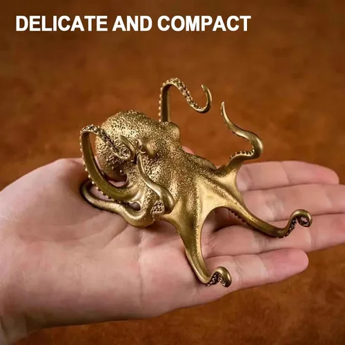 Vista 2 de Soporte de pulpo para teléfono celular, soporte multifuncional de pulpo, soporte para teléfono, soporte para bolígrafo, estatua de pulpo, escultura