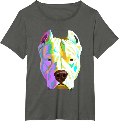 Vista 94 de Colorida camiseta Dogo Argentino, Negro, S