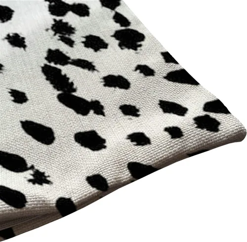 Vista 5 de Solekla Fundas de almohada con puntos dálmatas de 12 x 20 pulgadas, funda de almohada lumbar decorativa para el hogar, funda de cojín de lino