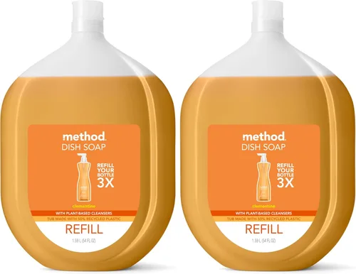 Vista 6 de Method Repuesto de jabón de gel para platos, clementina, resistente a la grasa, 36 onzas líquidas (paquete de 6)