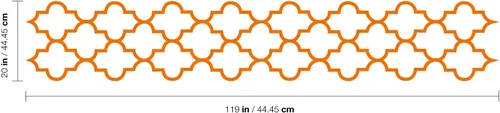 Vista 3 de Calcomanía de vinilo para pared, patrón de cuadrícula, 20 x 119 pulgadas, decoración moderna de formas geométricas de simetría para el hogar