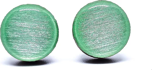 Vista 21 de Juego de Aretes de Tuercas, Brillo, 10 mm, Tuercas Redondas para Mujeres, Niñas y Hombres, Hecho a Mano, Postes de Acero Inoxidable para Orejas