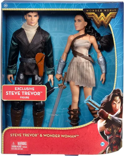 Vista 5 de DC Figuras de acción La mujer maravilla y Steve Trevor, Paquete de 2
