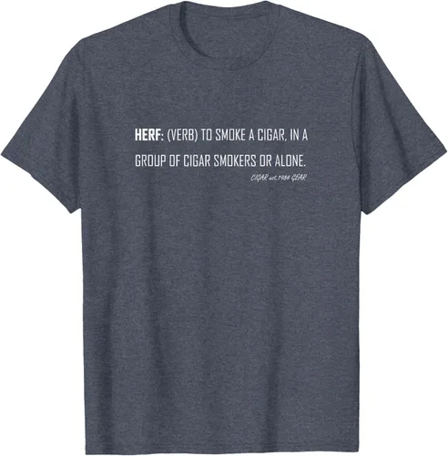 Vista 39 de Herf definition - Camiseta de manga corta, diseño con texto "Cigar Smoker Puff Verb Stogie Habano" Negro