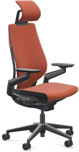 Vista 16 de Steelcase - Silla de escritorio Gesture con reposacabezas, soporte lumbar y estructura negra