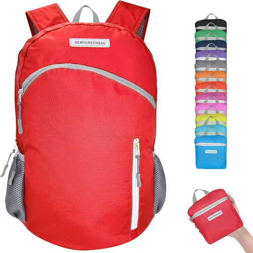 Vista 8 de Mochila impermeable plegable 35L para viajes de deportes al aire libre dentro del compartimento de ropa mojada plegable para múltiples