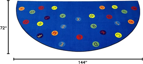 Vista 3 de Kid Alfombra fe82243 a alfabeto Dots semicírculo Nylon área alfombra