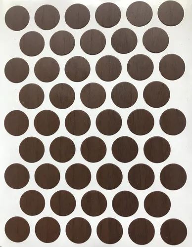 Vista 6 de Tapa de rosca de PVC autoadhesiva 9/16" (1 hoja 50 tapas) haya