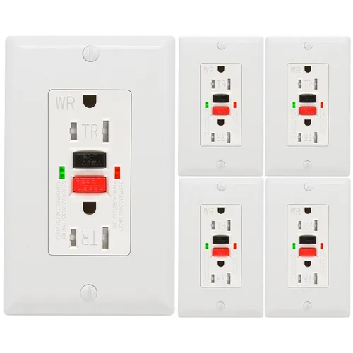 Vista 9 de POWAWINI GFCI Outlet 15 Amp, resistente a manipulaciones, resistente a la intemperie