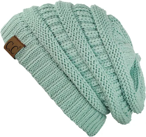 Vista 254 de C.C Trendy Warm Chunky Soft Stretch Cable Knit Beanie