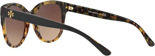 Vista 6 de Tory Burch TY7095 - Gafas de sol 160113-54 - Marco negrotortuga marrón oscuro TY7095-160113-54 Marrón oscuro