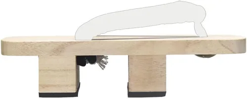 Vista 4 de Zuecos japoneses tradicionales Geta Samurai de dos dientes para hombres y mujeres