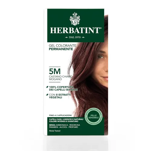 Vista 2 de HERBATINT Tinte para el cabello de castaño caoba claro 5M, 4 FZ