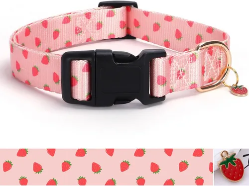 Vista 19 de Collar reflectante para perros con hebilla, collares de nailon ajustables de seguridad para perros pequeños, medianos y grandes, color negro XXS