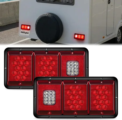 Vista 10 de Nilight Luz trasera ovalada de 6 pulgadas, 2 unidades, 35 LED, flecha Luces de flecha ámbar 2 piezas