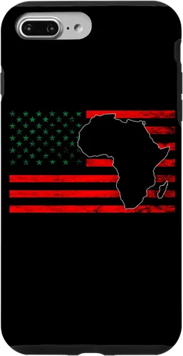 Vista 12 de Funda para iPhone 12 mini USA Black History Afro-American Pan African UNIA Flag Case