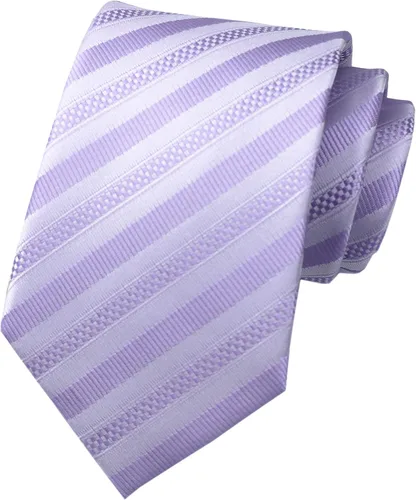 Vista 6 de Secdtie Corbata clásica de seda tejida jacquard a rayas para hombre