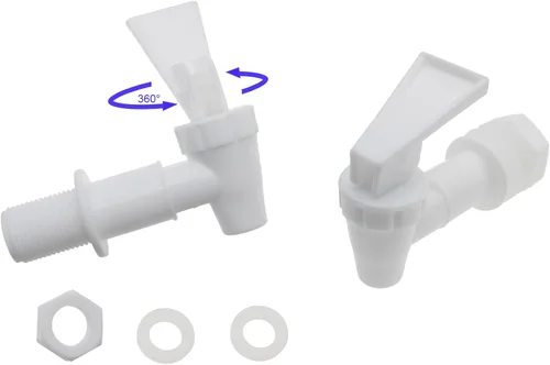 Vista 3 de 2 unids dispensador grifo plástico espita agua blanco reutilizable bebidas dispensador piezas para botella de agua